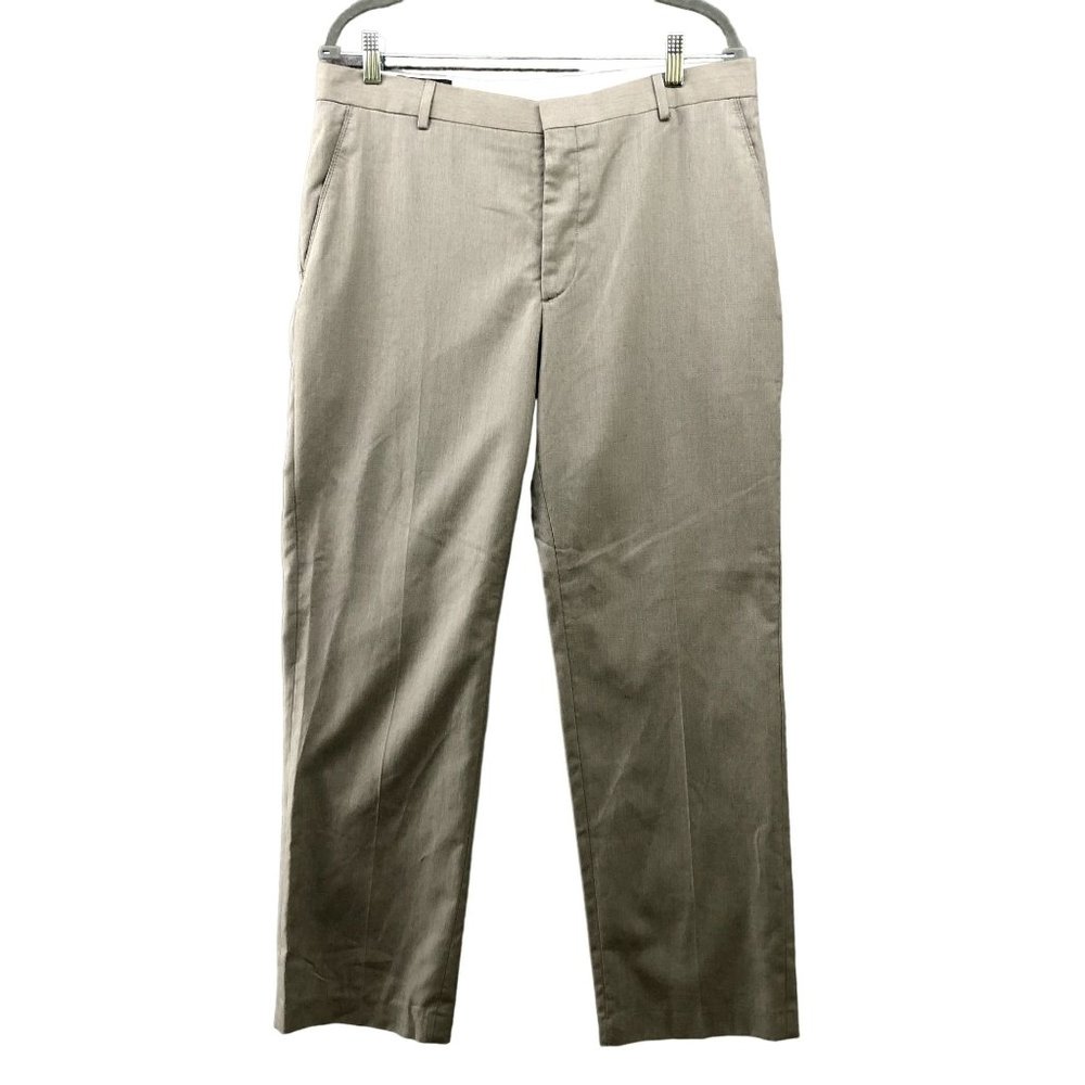 Banana Republic Dress Pants Mens 34x30 Tailored Beige Taupe Straight Flat Front